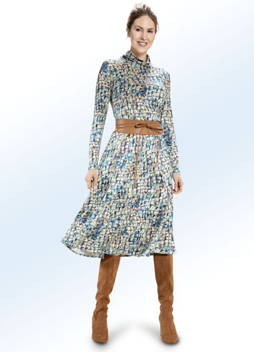 Jurken - Pull-on zwaai-jurk, in Farbe ZAND-PETROL