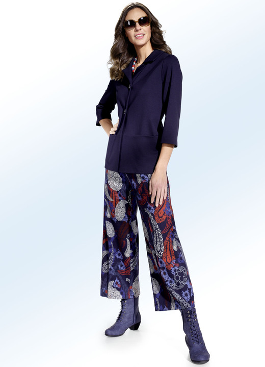 Blazer & kostuums - 2-delige combinatie met blazer en broek in actuele lengte, in Größe 036 bis 052, in Farbe MARINE-MEERKLEURIG