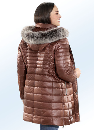 Korte jas in 2 kleuren met afneembare capuchon