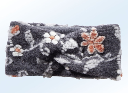 Pluizige hoofdband met bloem ranken