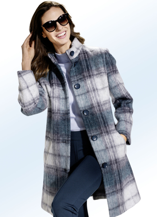 Korte jas met plaid