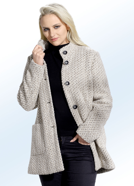 - Jas met knoopsluiting, in Größe 038 bis 054, in Farbe BEIGE-ECRU