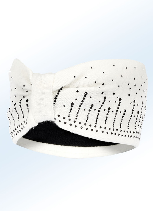 Mutsen & hoeden - Elegante hoofdband met glitterapplicatie, in Farbe NATUURWIT Ansicht 1
