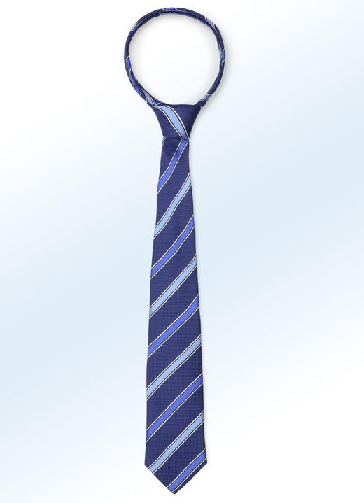 Krawatten - Gestreepte stropdas, in Farbe MARINE Ansicht 1