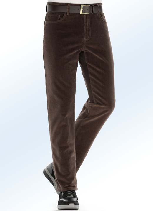 Broeken - Thermische corduroy broek in 3 kleuren Broeken - Thermische corduroy broek in 3 kleuren, in Größe 024 bis 062, in Farbe DONKERBRUIN