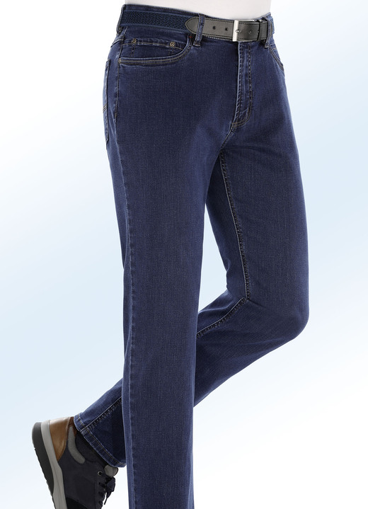 Jeans - Super stretch jeans in 4 kleuren, in Größe 024 bis 060, in Farbe DONKERBLAUW Ansicht 1