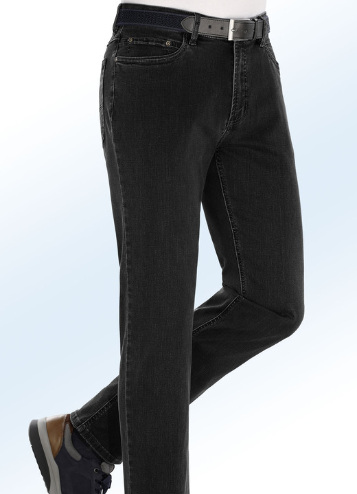 Jeans - Superstretch jeans van “Suprax” in 4 kleuren, in Größe 024 bis 060, in Farbe ZWART Ansicht 1