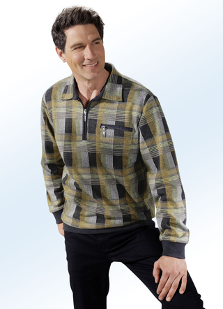 Uniek poloshirt met geruit design