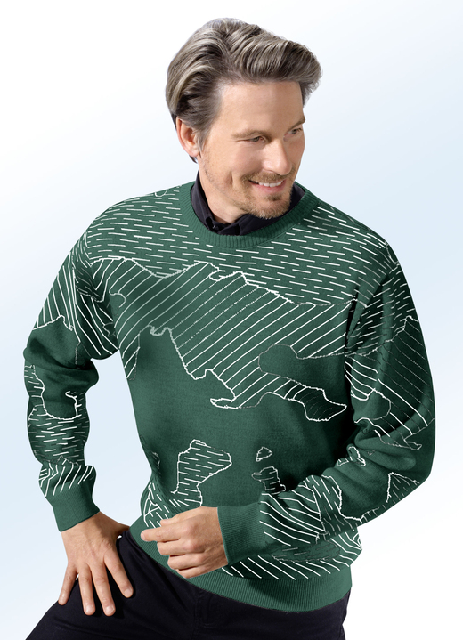 - Trendy trui in 2 kleuren, in Größe 046 bis 062, in Farbe GROEN