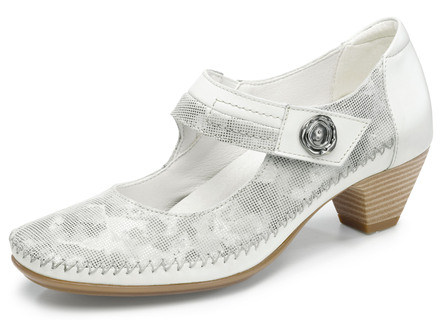 ELENA EDEN mocassin pumps met glanzend reliëf