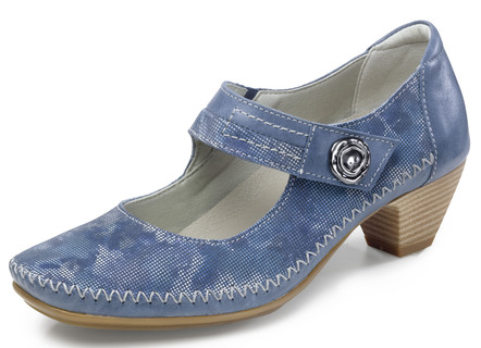 ELENA EDEN mocassinpumps met glanzend reliëf