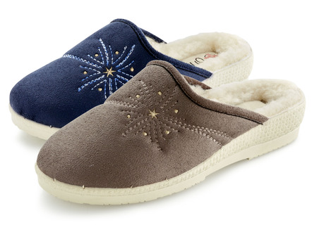 Twee-pack slippers met decoratieve quilting