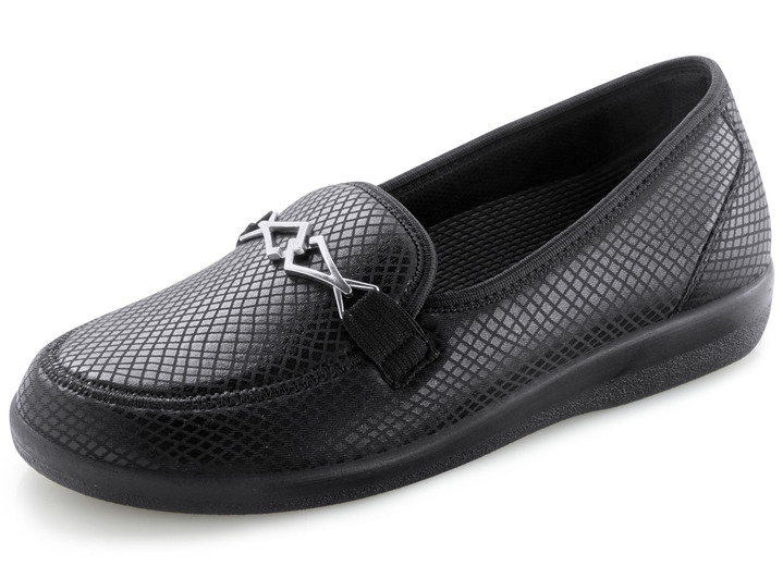 - Slippers gemaakt van zacht elastisch materiaal, in Größe 036 bis 041, in Farbe ZWART Ansicht 1