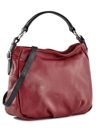 Tas in 4 kleuren met contrasterende bandjes