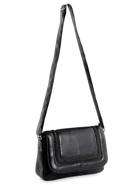 - Tas met gevlochten rand, in Farbe ZWART