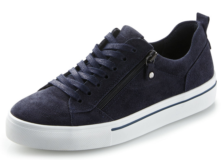 - Te zachte suède sneakers, in Größe 036 bis 042, in Farbe MARINE Ansicht 1