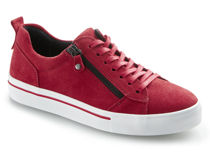 - Te zachte suède sneakers, in Größe 036 bis 042, in Farbe ROOD Ansicht 1