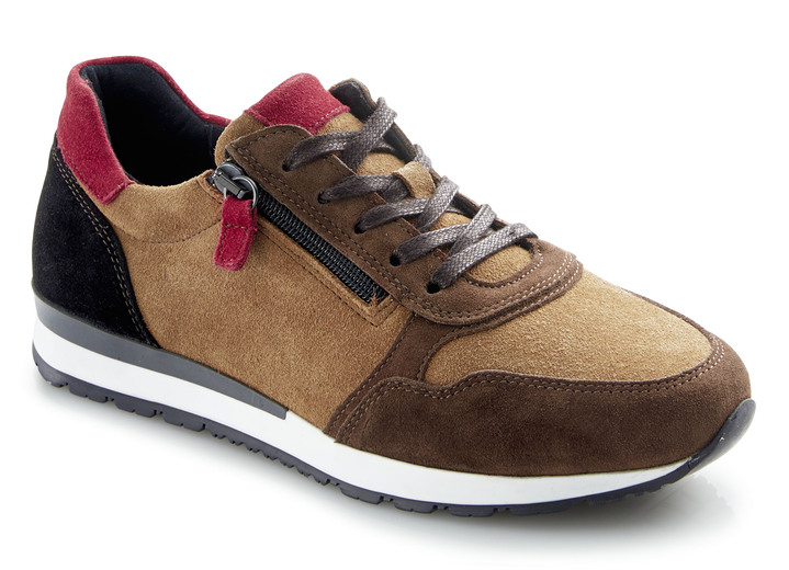 - Toosoft sneakers gemaakt van nappaleer, in Größe 036 bis 042, in Farbe BRUIN-ZWART-ROOD Ansicht 1