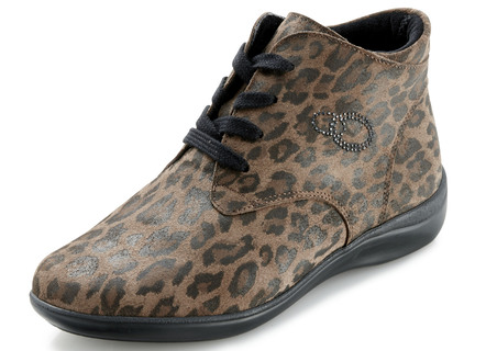 Suede enkellaars