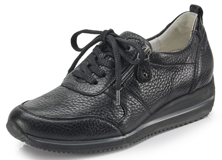 Instappers & veterschoenen - Waldläufer, lichte damessneakers, breedte H, met uitneembaar voetbed, in Größe 3 1/2 bis 8, in Farbe ZWART Ansicht 1
