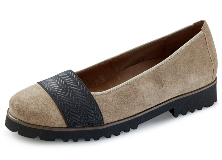 - Waldläufer pantoffels met rondom elastische band, in Größe 3 1/2 bis 8, in Farbe CAMEL Ansicht 1