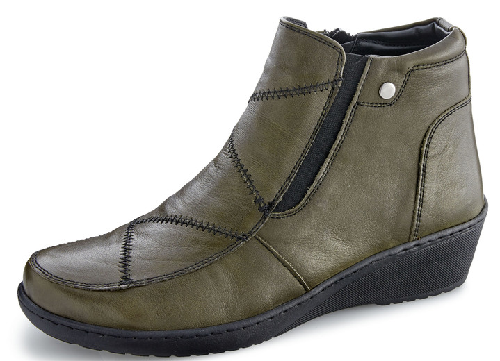 Gemini - Gemini, comfortabele dameslaarzen, breedte H, met uitneembaar voetbed, in Größe 036 bis 042, in Farbe KAKI Ansicht 1