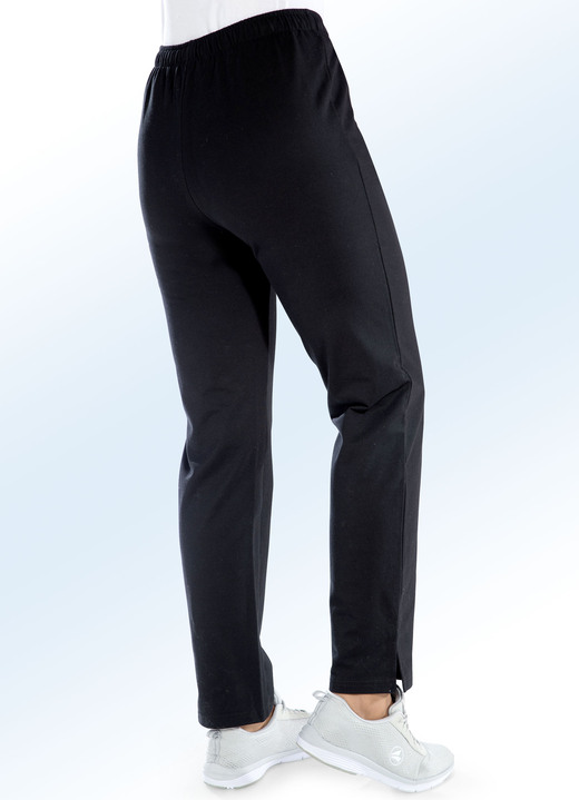 Homewear & vrijetijdsmode - Casual broek met ritszak, in Größe 019 bis 050, in Farbe ZWART Ansicht 1