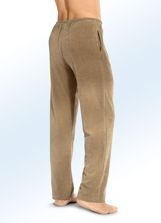 Vrijetijdbroeken  - Broek met comfortabele elastische tailleband rondom in 2 kleuren, in Größe 024 bis 062, in Farbe MOKKA Ansicht 1