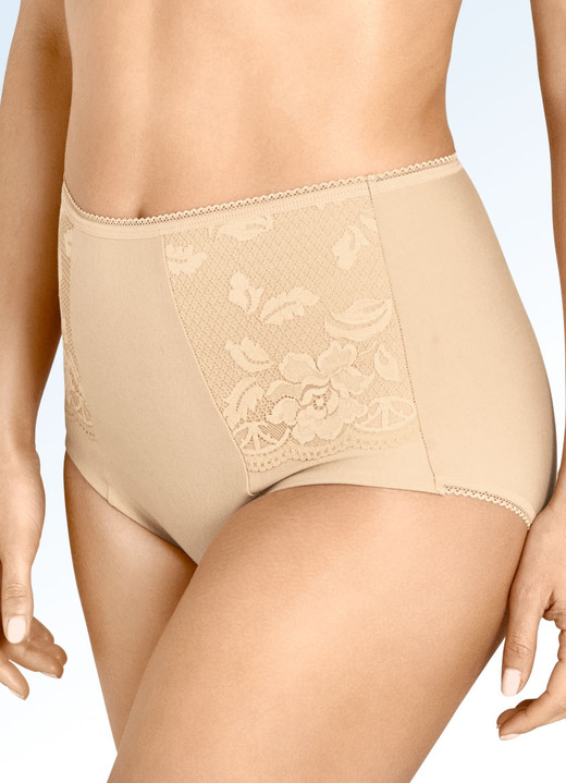 Tailleslips - Miss Mary gordel met elastische kant, in Größe 038 bis 054, in Farbe BEIGE Ansicht 1