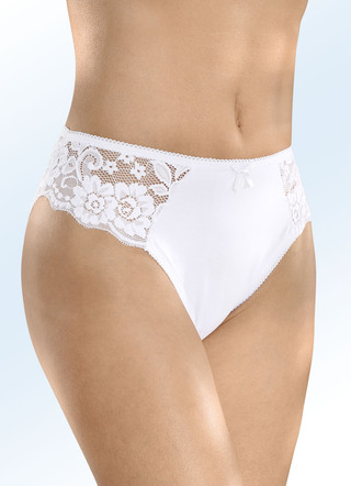 Set van vier slips met elastische kant
