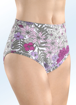 Vier-pack slips met kleur-harmonische bloemenprint