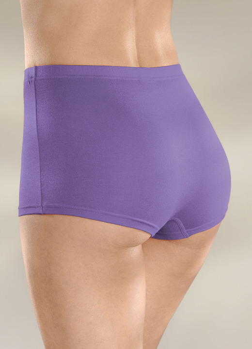 Slips - Vierpack broeken met elastische tailleband, in Größe 036 bis 050, in Farbe 2 X PAARS, 2 X ZWART Ansicht 1