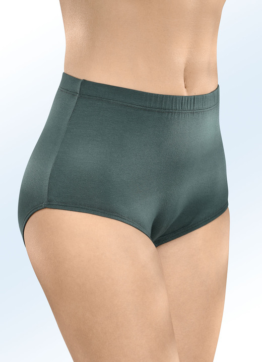 - Set van vijf slips met elastische tailleband, in Größe 040 bis 060, in Farbe GROEN Ansicht 1