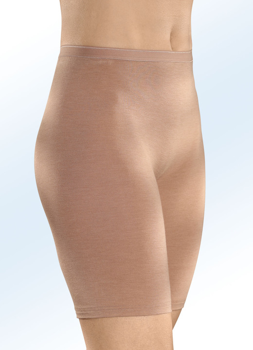 - Sylvia Speidel set van twee lange broeken met comfortabele elastische tailleband, in Größe 038 bis 046, in Farbe 1x GEMÊLEERDE KARAMEL, 1x ZWART Ansicht 1