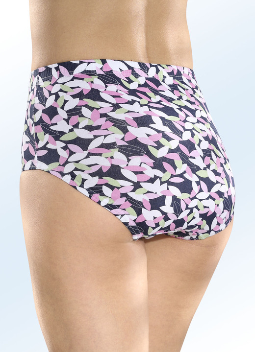 - Set van vijf slips met elastische band, in Größe 038 bis 056, in Farbe 61 MARINE-ROZE-MULTICOLOR Ansicht 1