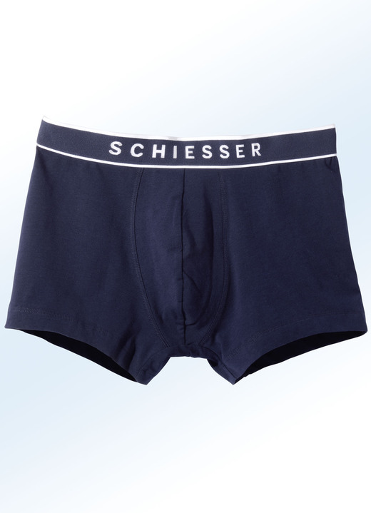 Pants & boxershorts - Schiesser set van drie slips met elastische band, in Größe 004 bis 010, in Farbe 3X MARINE Ansicht 1
