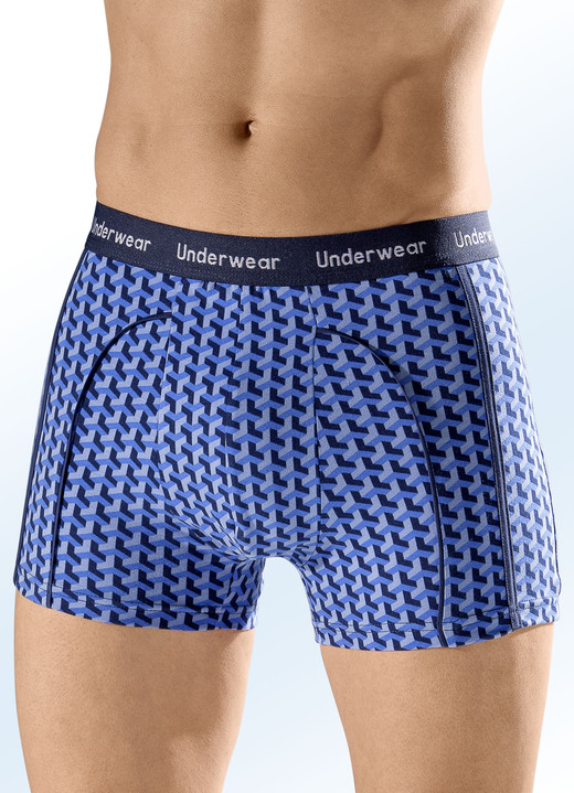 Pants & Boxershorts - Dreierpack Pants mit Elastikbund, in Größe 004 bis 010, in Farbe NAVY-BLAU