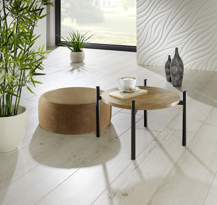 Salontafels - Trendy tafel met zitkussens, in Farbe BRUIN-ZWART