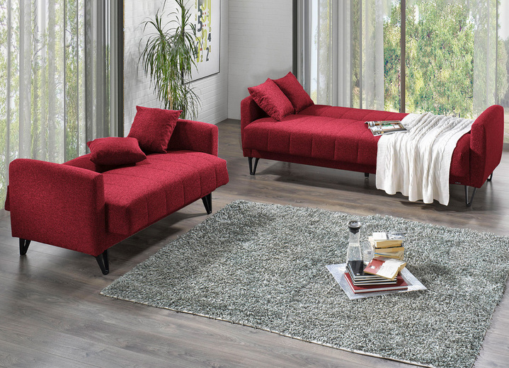 Gestoffeerde meubels - Gestoffeerd meubel met kantelfunctie dat overal in de kamer geplaatst kan worden, in Farbe ROOD, in Ausführung Fauteuil Ansicht 1