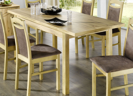 Semi-chassis tafel met uittrekbaar beukenhout