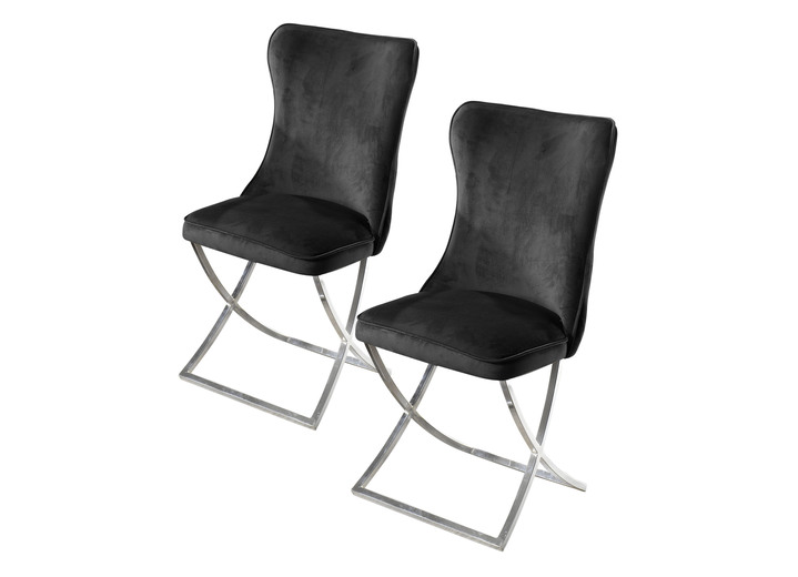 Stühle & Sitzbänke - Stühle, 2er-Set, in Farbe SCHWARZ Ansicht 1