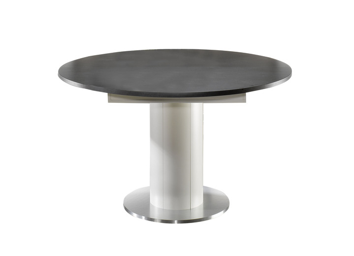 - Uitzonderlijke tafel met verlengstuk, in Farbe WIT-ZWART, in Ausführung Tafel met uittrekbaar deel Ansicht 1