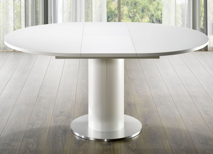 - Uitzonderlijke tafel met verlengstuk, in Farbe WIT-WIT, in Ausführung Tafel met uittrekbaar deel Ansicht 1