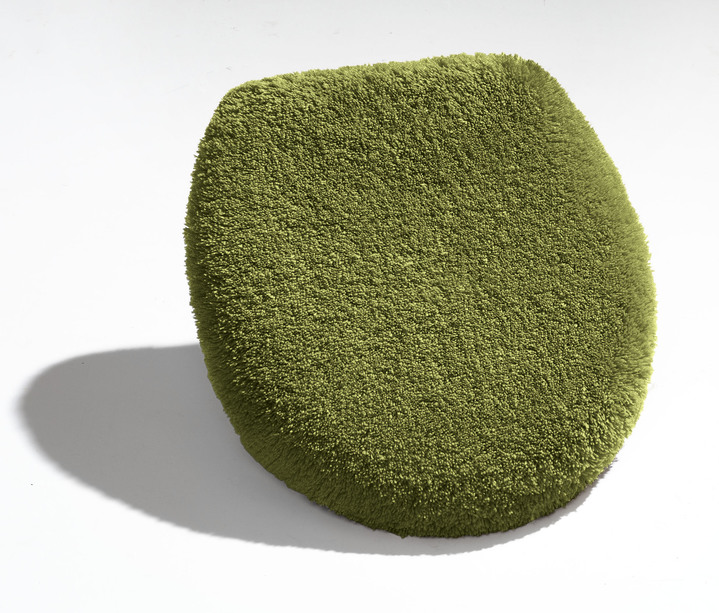- Badmattenset met antislip-onderkant, in Größe 100 (Matje, halfrond 50/80 cm) bis 112 (Toiletdekselafdekking 47/50 cm), in Farbe GROEN Ansicht 1
