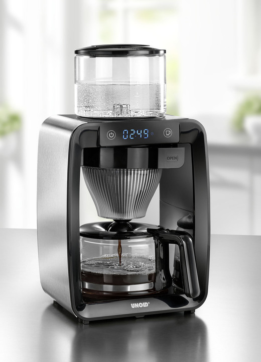Koffie- & thee - Onverkochte koffiemachine met voorzetfunctie voor het beste aroma, in Farbe SCHWARZ