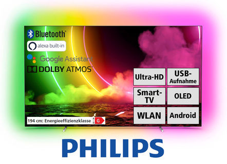 Philips 4K OLED-tv met 4-zijdige Ambilight