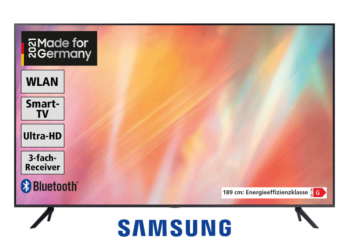 - Samsung 4K-Ultra-HD-led-tv, in Farbe DONKERGRIJS Ansicht 1