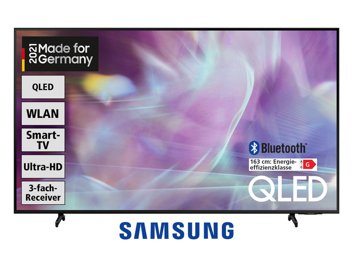 - Samsung 4K-QLED-Fernseher, in Farbe SCHWARZ Ansicht 1