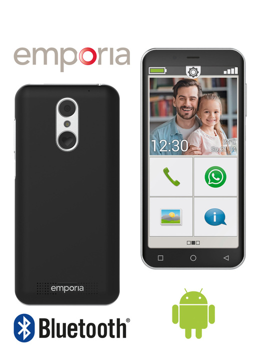 Mobiele telefoon - Emporia Smart.4. Smartphone, in Farbe ZWART Ansicht 1