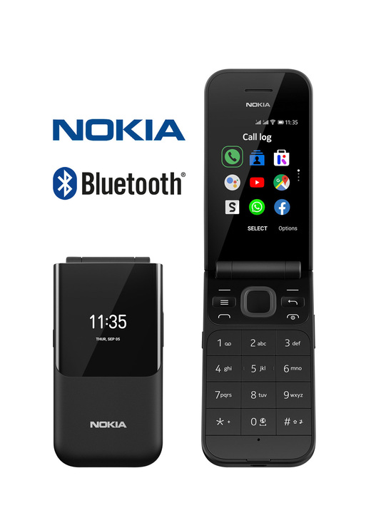 Mobiele telefoon - Nokia 2720 Flip Grote knop Flip Phone, in Farbe SCHWARZ Ansicht 1